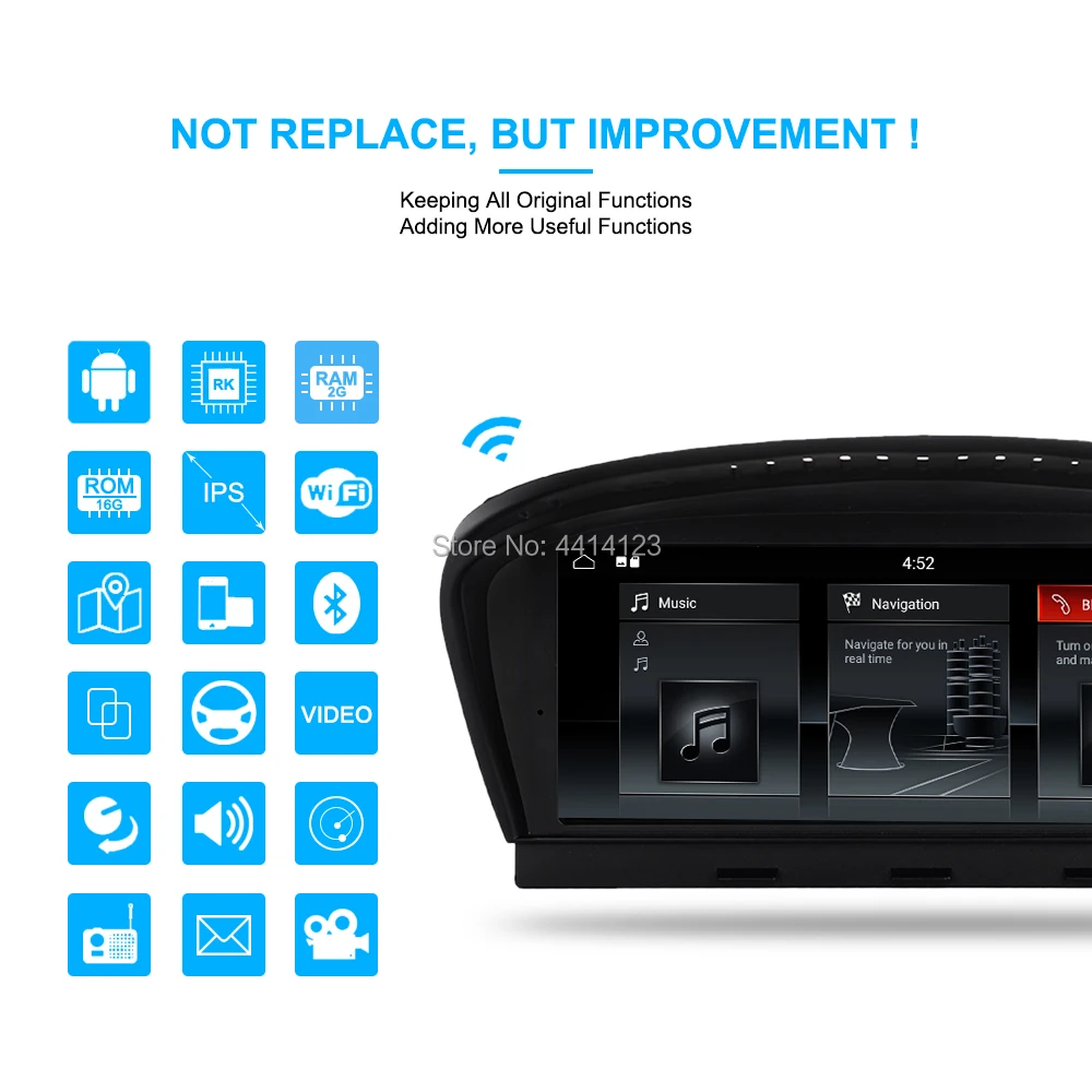 Excellent Android 7.1 Car DVD  Player8.8 inch Auto Multimedia Car Audio for BMW 3 Sereis E90 E60 5 Series E60 E61 E62 CCC System auto gps 2