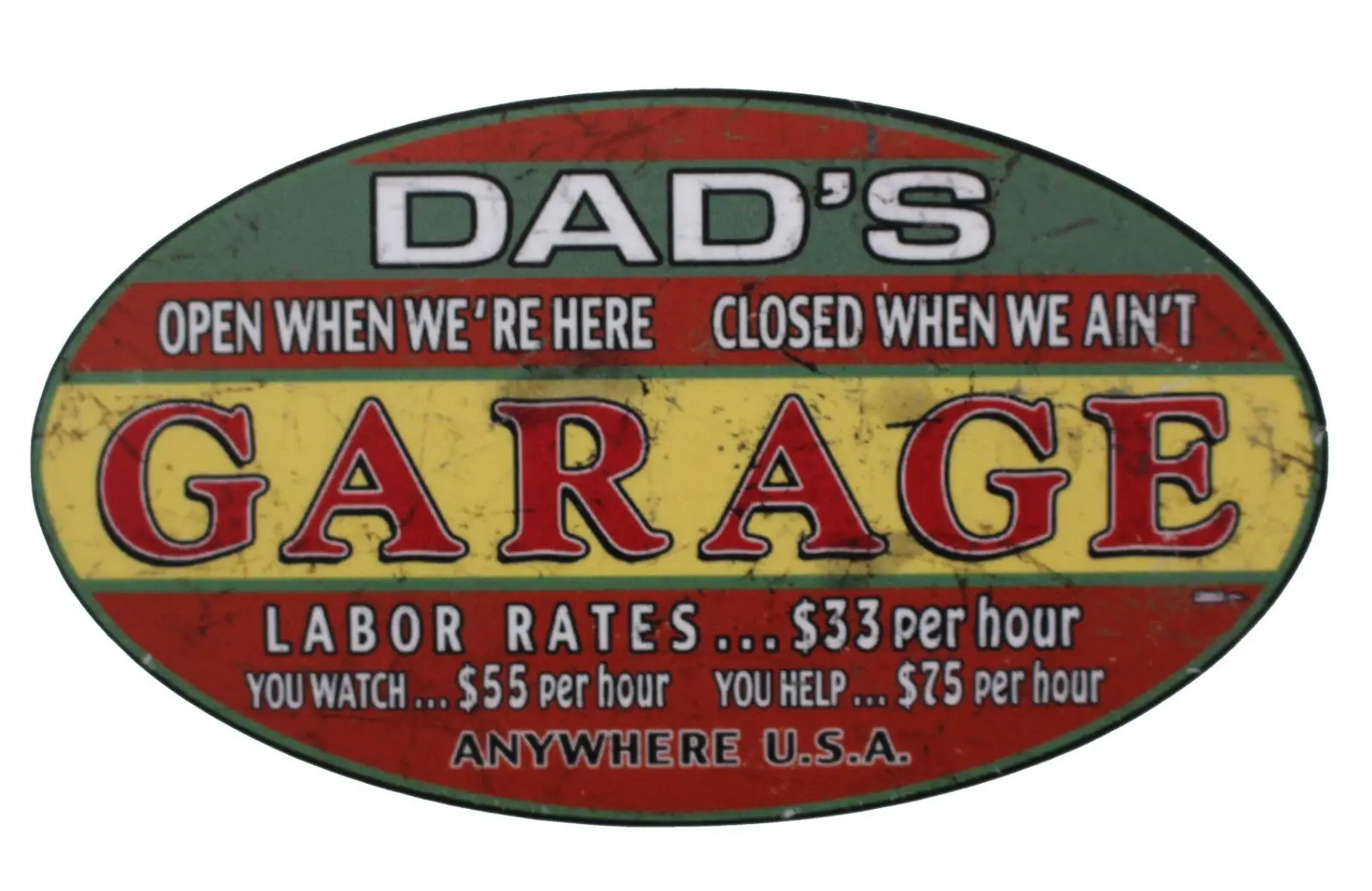 

Dads Garage Old School Motorcycles Sticker Cafe Racer Retro #14