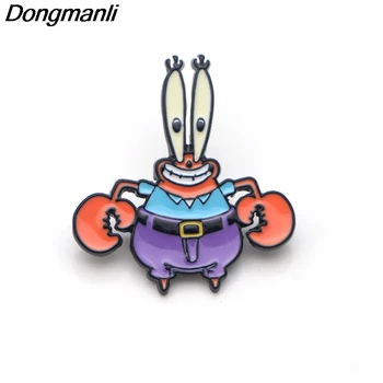 

30pcs/lot Wholesale Pins Cute Old Crab Cute Brooch Metal badge Women Enamel Pins Clothes Brooch Collar Pin Gifts M2974