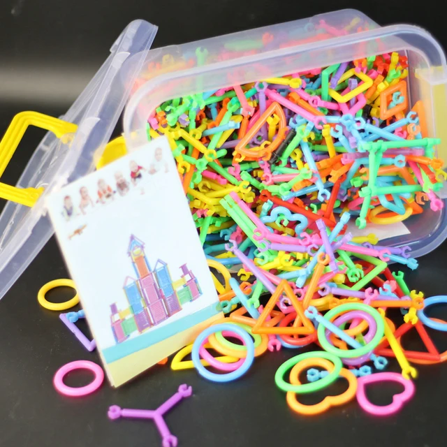 DIY Spell Inserting Blocks 500PCS Early Education Puzzle Tubular Spell Inserting Blocks Imagination To Create Gifts For Child 2