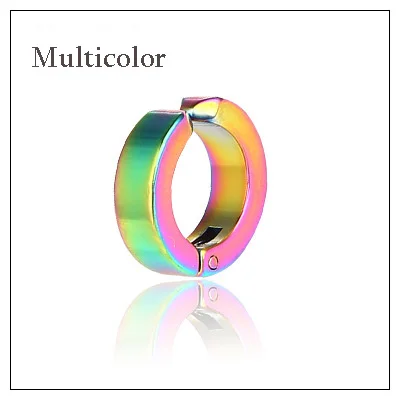 1 Pcs color 5 1 шт., женские и мужские серьги-клипсы для уха, не пирсинг, Искусственные серьги, круглые серьги, модные ювелирные изделия, уличный стиль, поп, панк, рок - Окраска металла: 1 Pcs color 5
