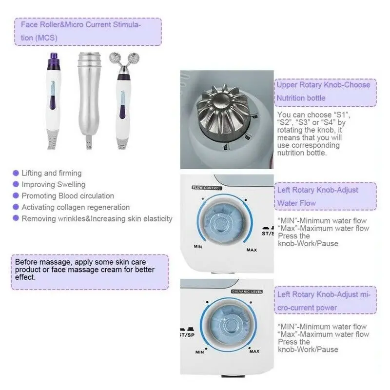 3 in1 Hydra микродермабразия глубокое очищение гидро омоложение Дермабразия кожи подтяжки прибор для лица косметология аппараты