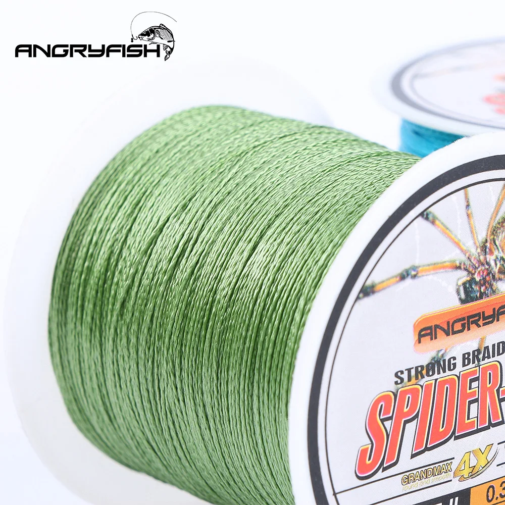 Angryfish 4 Braided Wire 100M Multicolor PE Braided 0.4#-6.0# Code 10-60LB PE Braided Multifilament Fishing Line for Saltwate