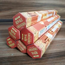 Одна маленькая коробка королевские Chandan палочки с ладаном ручной работы ароматные палочки купить оптом Китай Домашний Аромат храма ладан из индийского