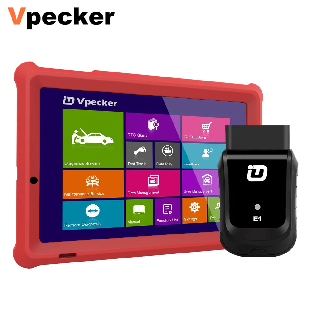 VPECKER E1 Профессиональный OBD2 Авто диагностический сканер Easydiag ABS DPF сброса масла Wifi Full Системы OBDII диагностический инструмент с 10-дюймовый планшет