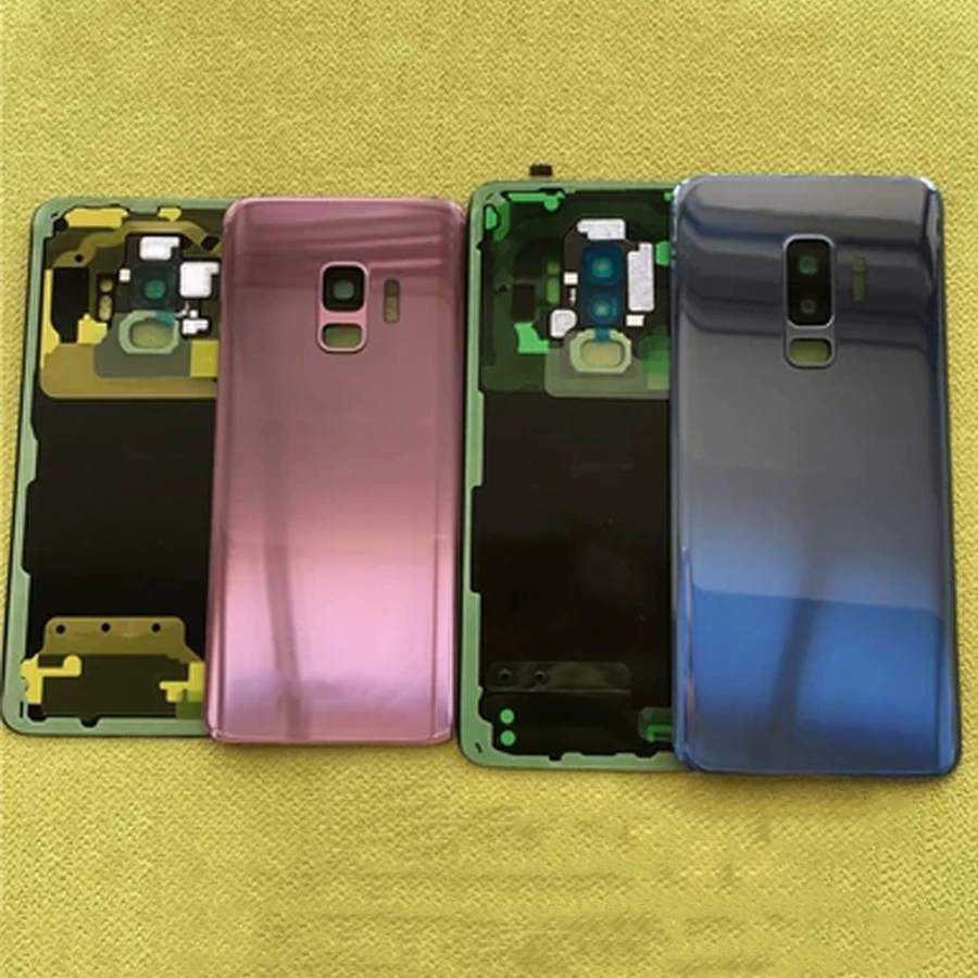 Чехол на заднюю стеклянную батарейку для samsung Galaxy S9, G960, S9+ G965, S9 Plus, Задняя стеклянная крышка корпуса+ водонепроницаемый клей для отпечатков пальцев