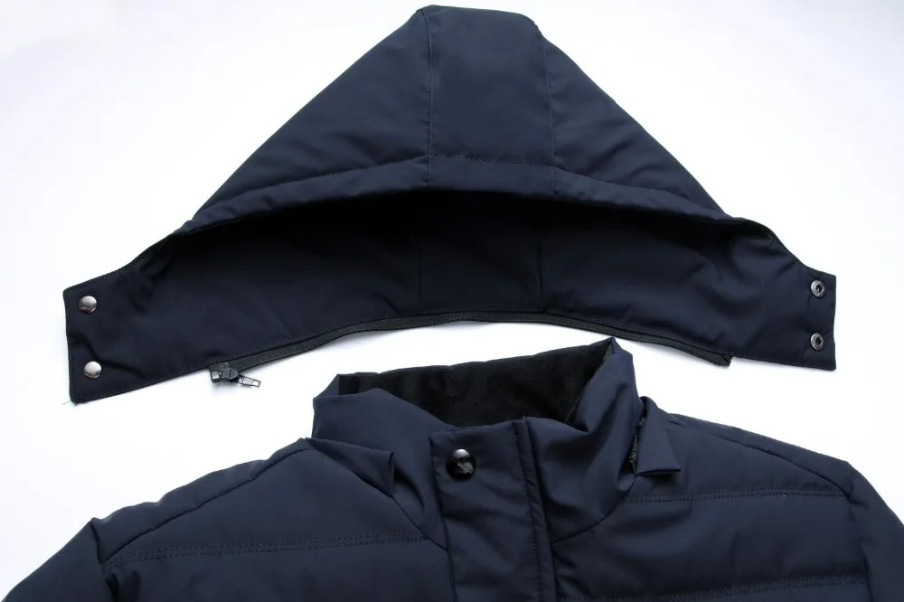 Men's Winter Thick Fleece Down Jacket New Hooded Coats Casual Thick Down Parka Male Slim Casual Cotton-Padded Coats XL-4XL