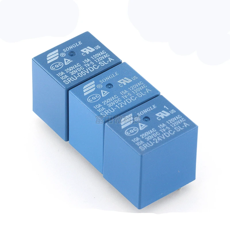 

5PCS/lot Relay SRU-05VDC-SL-A SRU-12VDC-SL-A SRU-24VDC-SL-A T70 15A 4PIN