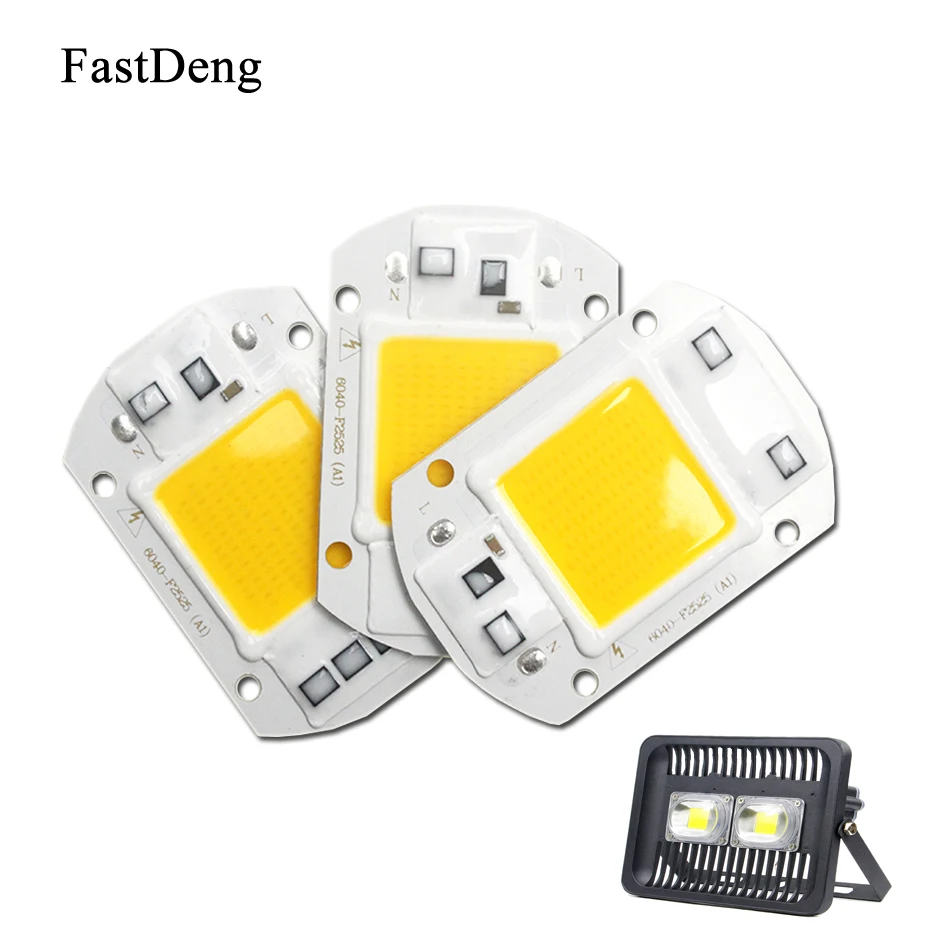 

Led Floodlight Integrated Light Source Smart IC Chip COB High power Supply AC 110V 220V Led 50W 30W 20W Spotlight