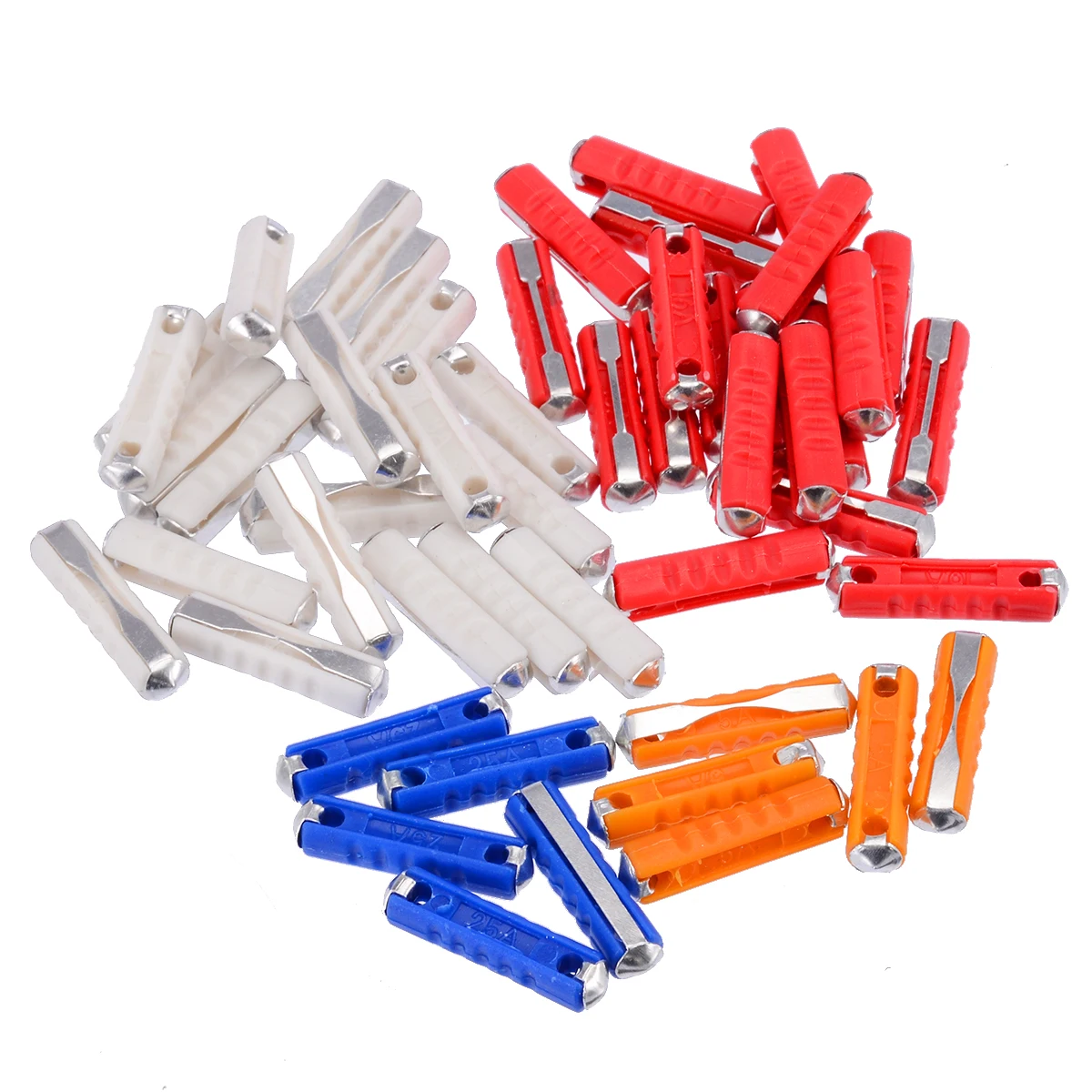50Pcs 5A 8A 10A 16A 25A Ceramic Continental Car Fuse Set Bullet Classic High Quality Mayitr