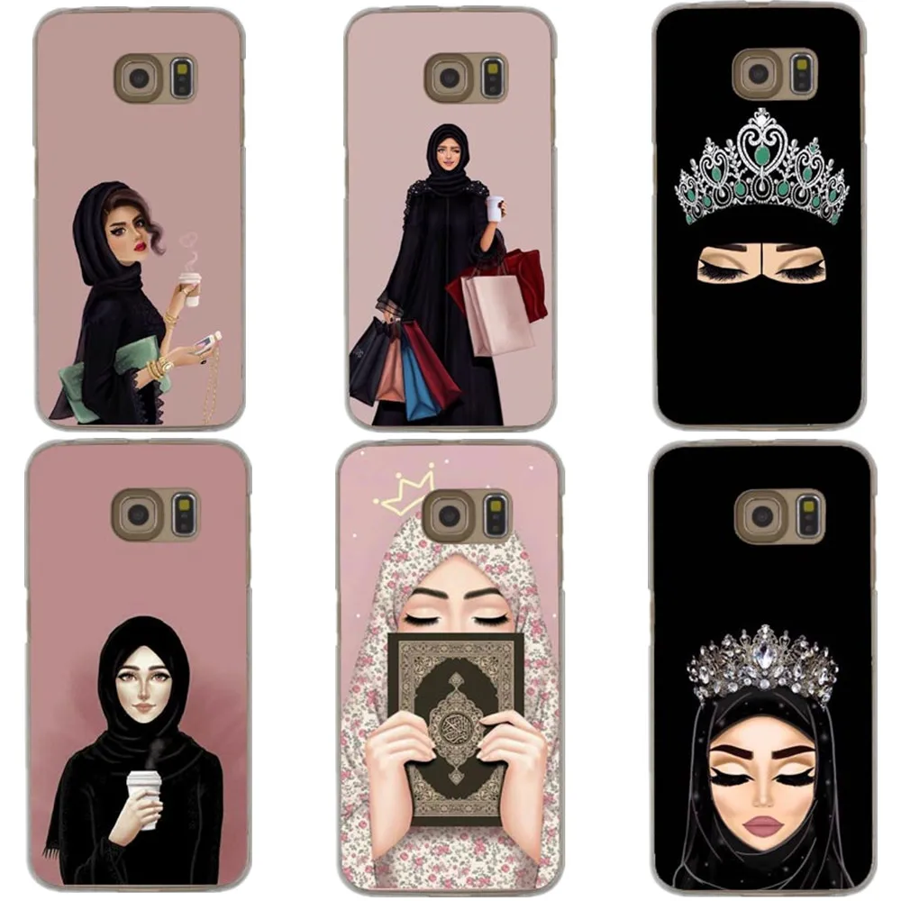 

Fashion Woman In Hijab Face Crown Muslim Islamic For Samsung Galaxy A3 A5 A7 2017 J1 J5 J7 2016 S5 S6 S7 Edge S8 S9 Plus Note 8