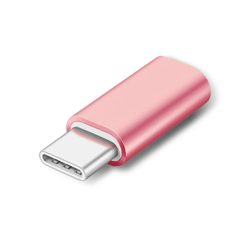 Адаптер Adroid Mini usb type-C-usb c Micro USB usbc адаптер conventer адаптер разъем для поддержки зарядки передачи данных xiomi - Цвет: rose gold