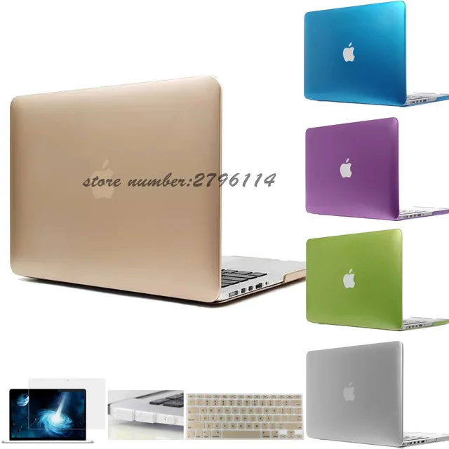 

Cool The Latest Metal Color Rose Violet Champagne Gold Silver Sleeves Cover Case for Macbook air 11 12 13 pro 13 15 retina 13 15