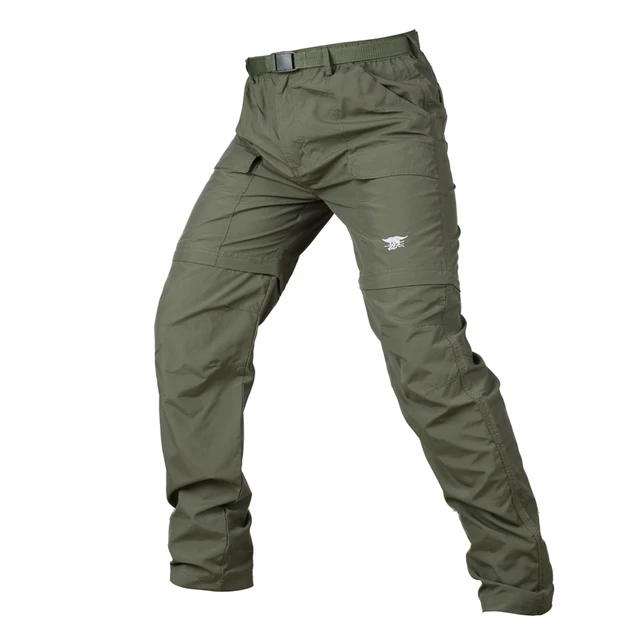 Shanghai Story Navy Seals Detachable Military Pants Tactical Men Breathable Quick Dry Camouflage Army Pants Embroidery Trousers