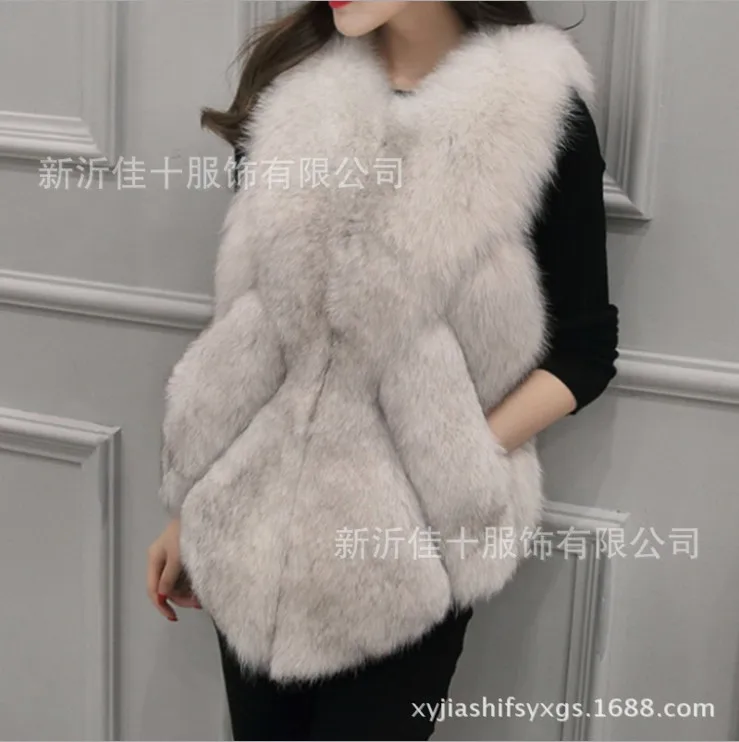 Lady À Femmes toothpaste Faux Gilet pink Grey Classique De khaki Automne dark Fourrure White Gilet Raton Laveur L'usure Noir Élégant rrpqwC