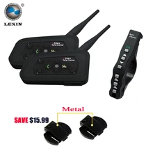 2pcs Lexin A4 Motorcycle Bluetooth Helmet Intercom Headset Interphone support Remote Control with 1pcs remote control