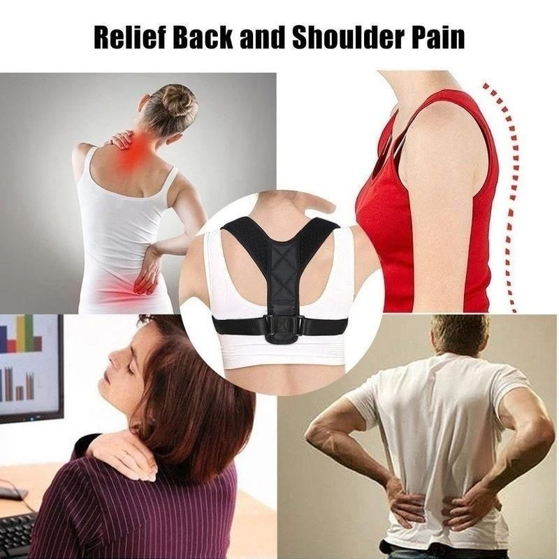 Posture Correction Adjustable Back Posture Corrector Clavicle Spine Back Shoulder Lumbar Brace Support Belt  Prevents Slouching16