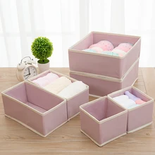 6pcs Simple Solid Non-woven Drawer Organizador Family Underwear Socks Storage Organizadores Home Wardrobe Storage Organizer Box 6pcs Simple Solid Non-woven Drawer Organizador Family Underwear Socks Storage Organizadores Home Wardrobe Storage Organizer Box