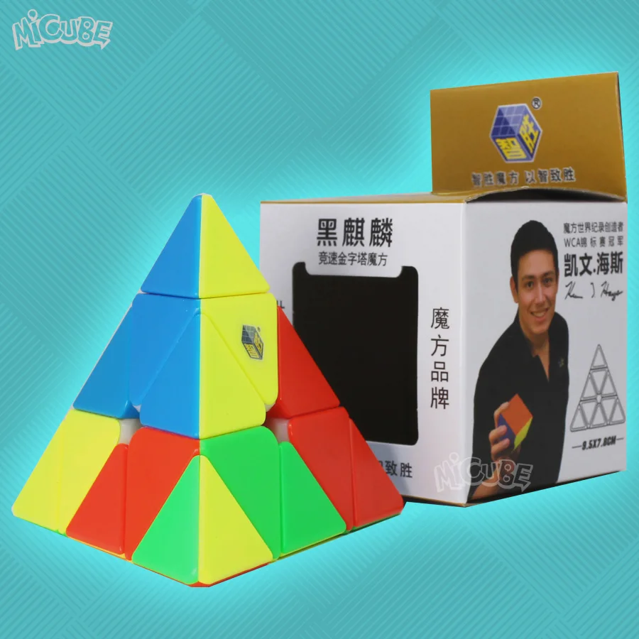 Yuxin Zhisheng Heiqilin Пирамида куб магический скорость для начинающих головоломка Cubo Magico