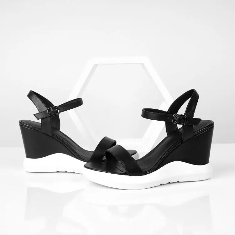 Compensées Pics À D'été Chaussures Haut Femme Femmes Boucle Peep De Style Talons Sandales Concise Mujer Semelles Toe Une as Bohême Zapatos As Pics Pvpzwc0Rq