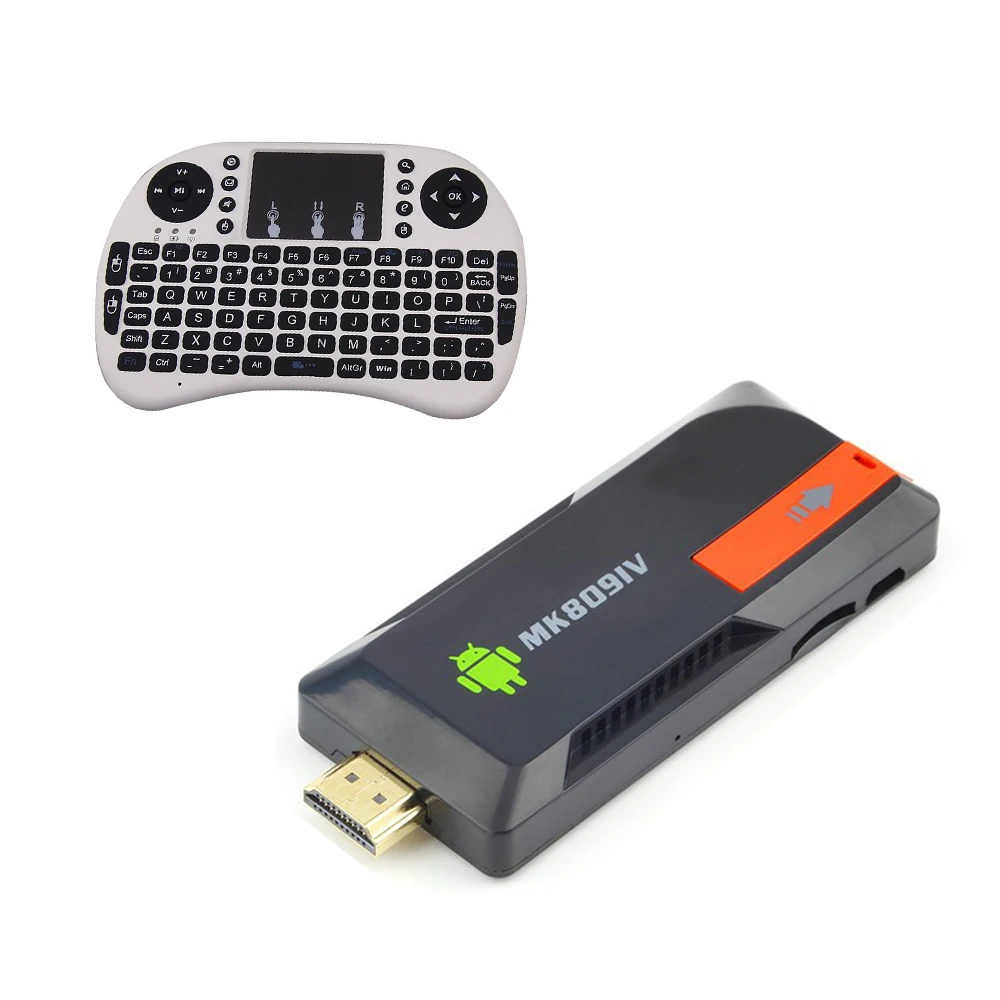 MK809IV RK3229 Quad Core Mini PC Android TV Box Wifi 2GB 8GB Built-in Bluetooth + I8 Keyboard air mouse touchpad remote
