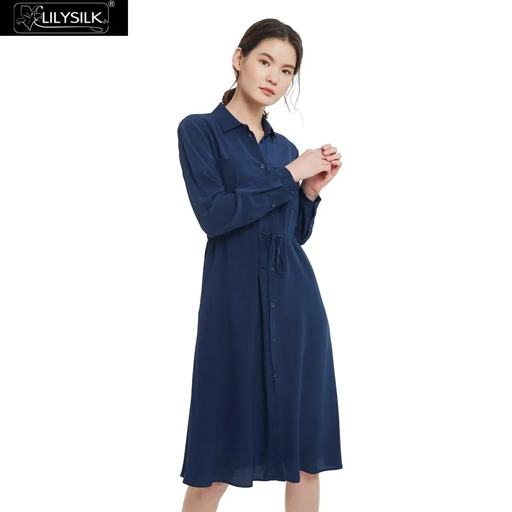 

LilySilk Dress Shirt Basic Long Sleeve Silk Ladies Free Shipping