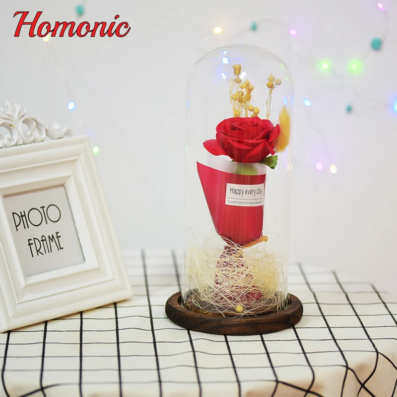 Mini Preserved Fresh Flower Live Forever Rose Enchanted Rose Natural