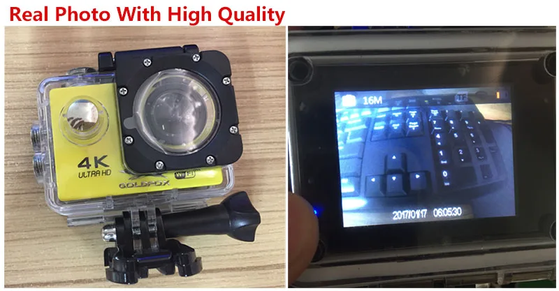 Goldfox H9 стильная ультра-HD 4K Экшн-камера 170D Wifi Спортивная камера 30 М Подводная камера Go Водонепроницаемая профессиональная велосипедная камера на шлем для автомобиля DVR