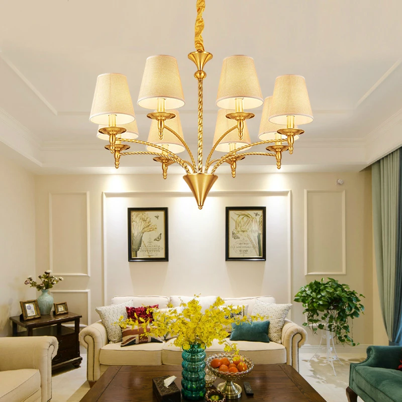 

rural chandelier golden iron restaurant bedroom room hotel lighting personality characteristic creative living room Chandelier