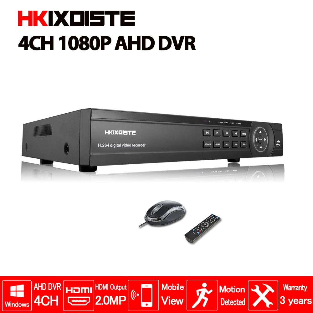 Buy 4 Channel 1080P Full AHD DVR Real time Recording Playback With HDMI 4Ch 2