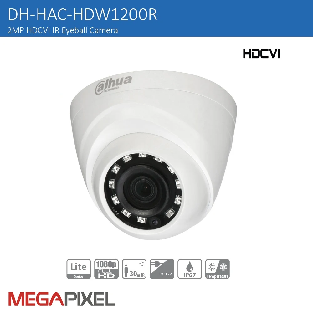 Dahua HDCVI 1080P 2MP IR Eyeball Camera HAC HDW1200R CCTV security