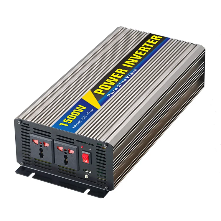 

MAYLAR@ 1500W Car Power Inverter Converter DC 12V to AC 110V or 220V Pure Sine Wave Peak 3000W Power Solar inverters