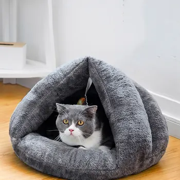 

Cat Litter Winter Warm Closed Cat House Nest Four Seasons Universal Cat Bed Net Red Kennel Cat Mat Winter Sleeping Bag