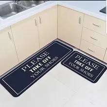 2 шт. кухонные подстилки и коврики, набор забавных слов-пожалуйста, снимите обувь домашний декор нескользящий входной коврик
