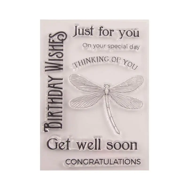 

Dragonfly Silicone Clear Seal Stamp DIY Scrapbooking Embossing Photo Album Decorative Paper Card Craft Art Handmade Gift