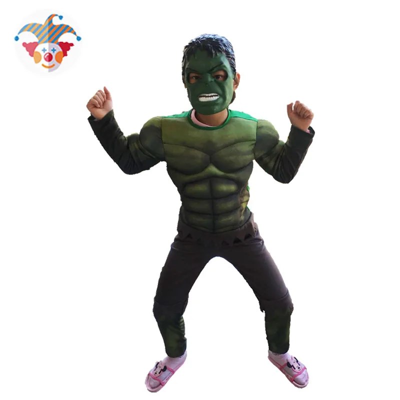 Koop Avenger Hulk Kostuum Voor Meisjes Jongen Anime Masker Cosplay Hulk Jumpsuit Rompertjes Halloween Kostuum Voor Kinderen Kid Fantasy Hulk Pak