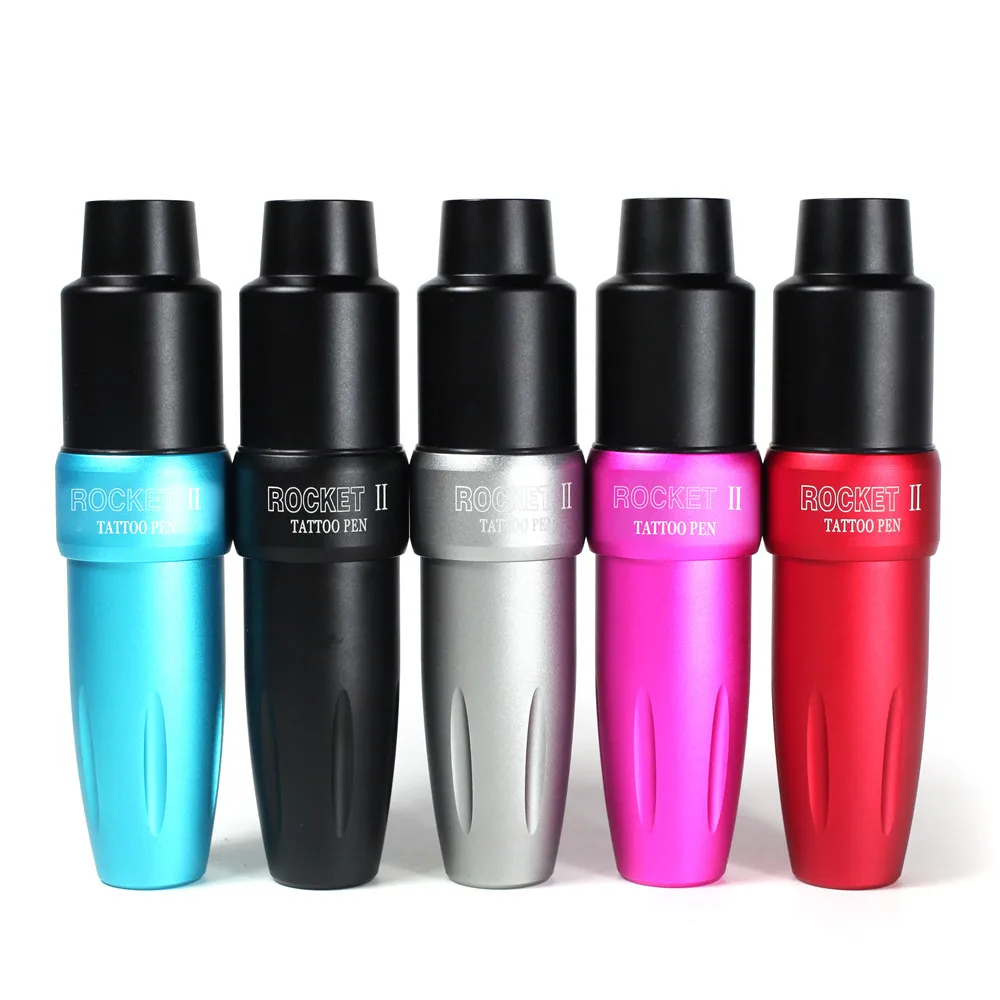 

New ROCKET Tattoo Pen Machine CNC Space Aluminum LED Light Rocket-2 Tattoo Machine Gun For Needle Cartridge Supply