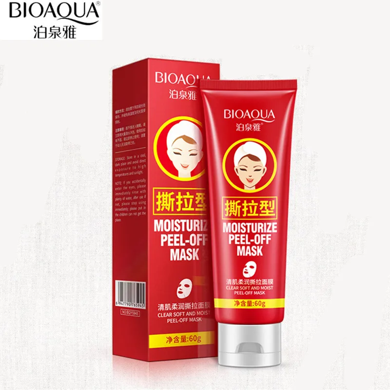 BIOAQUA Facial Peel off Mask Cream Clear Soft Moisturizing Hydrating Shrink Pore Brighten Skin Care Whitening Firming Beauty 1