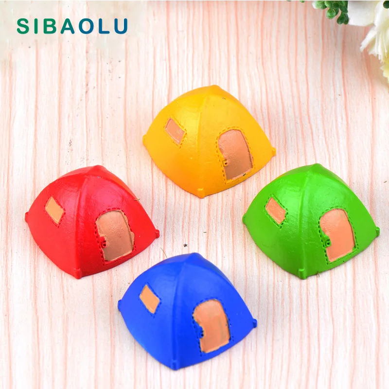 

1pc Colorful Tent Miniature Figurine DIY House Accessories Doll building home Decoration Simulation plastic Play house toys