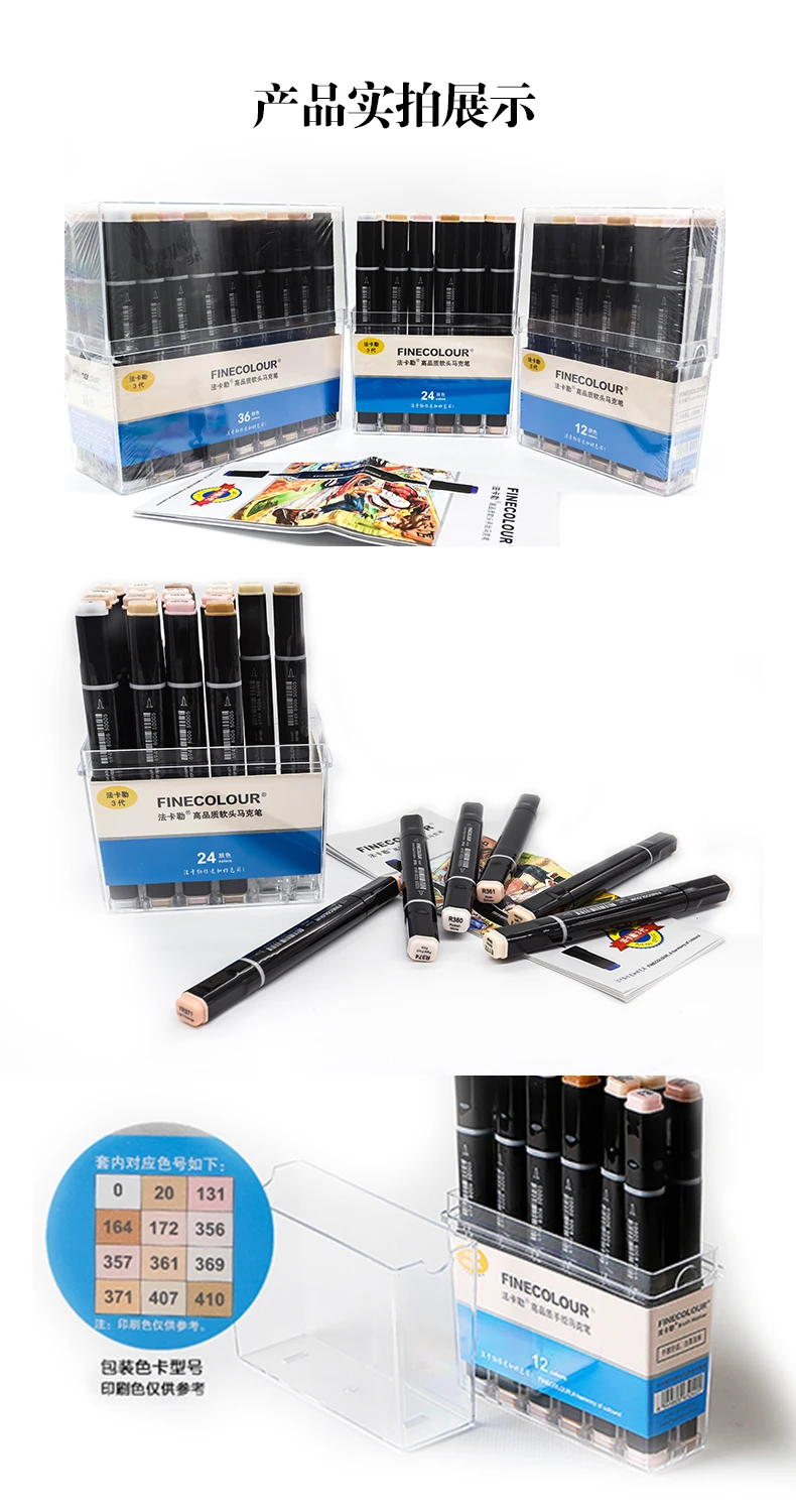 Finecolour cor do cabelo da pele arte