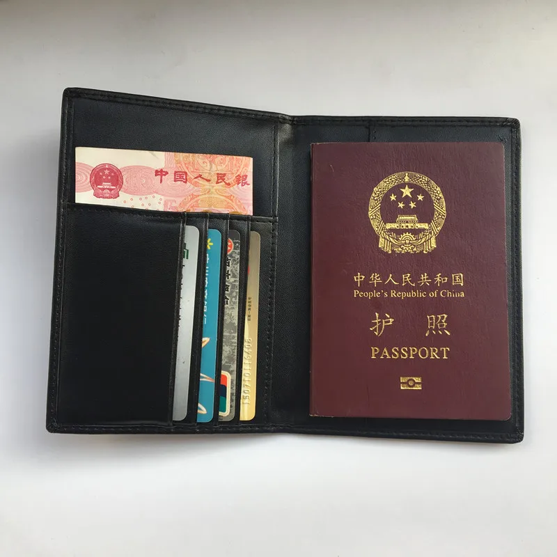 Обложка для паспорта из натуральной кожи с RFID защитой|leather passport cover|passport holdergenuine