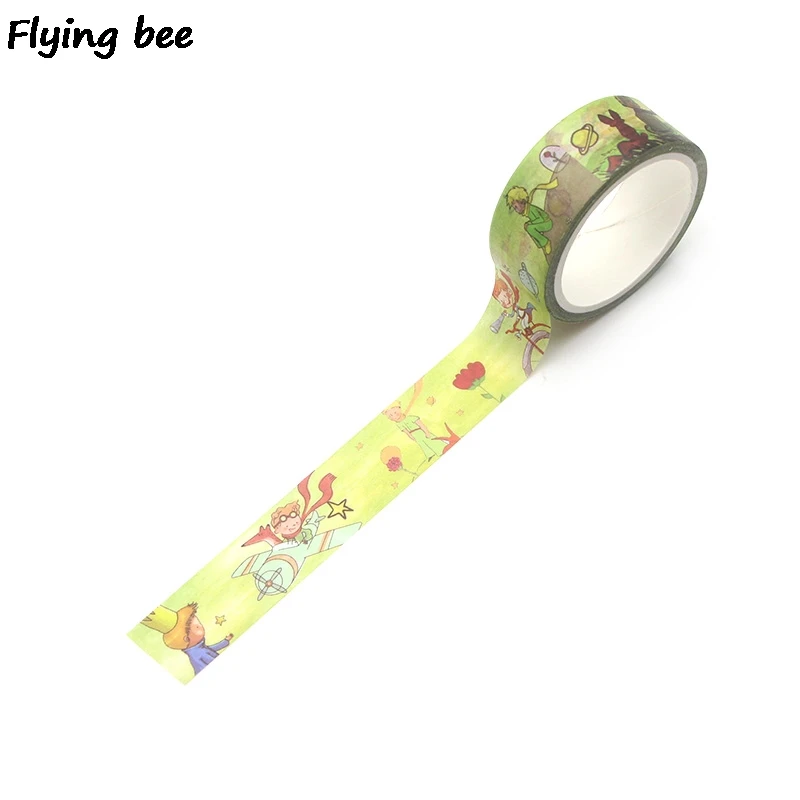 Flyingbee 15 мм X 5 м Le Petit Prince васи лента бумага DIY декоративная клейкая лента, Канцелярия смешной маскировки Ленточные принадлежности X0270