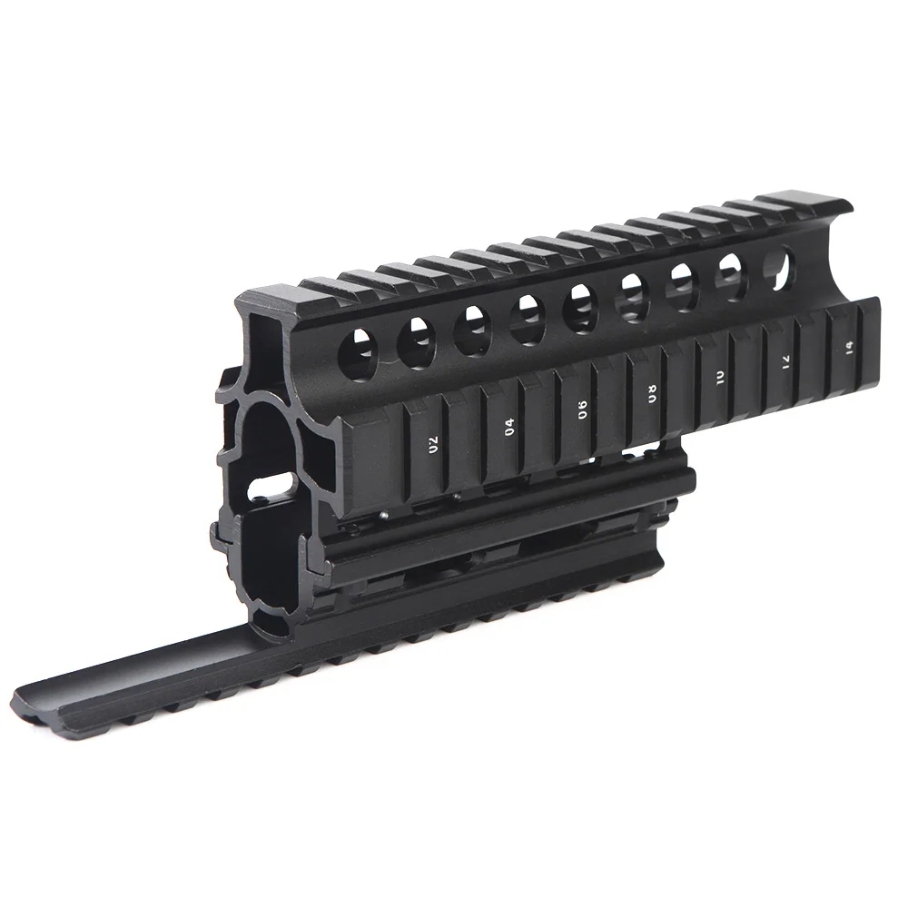 K47 74 AKS Универсальный Quad Said Rail mount Handguard Quad Side Rail w 12 шт. рельсы крышка страйкбол винтовка Охота Стрельба Caza - Цвет: Only handguard