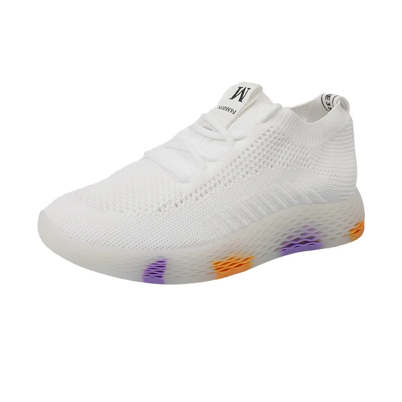 

Summer Women Chunky Sneakers Harajuku Casual Dad Shoes Platform Sneakers Transparent Jelly Sole Breathable Mesh White Sneakers