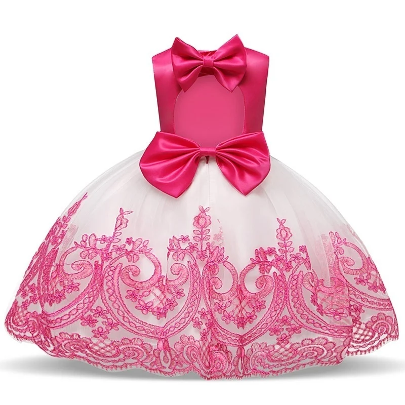 Платье для маленьких девочек; платья для крещения для девочек; платье для первого дня рождения; свадебное платье с бантом; одежда для малышей на крестины
