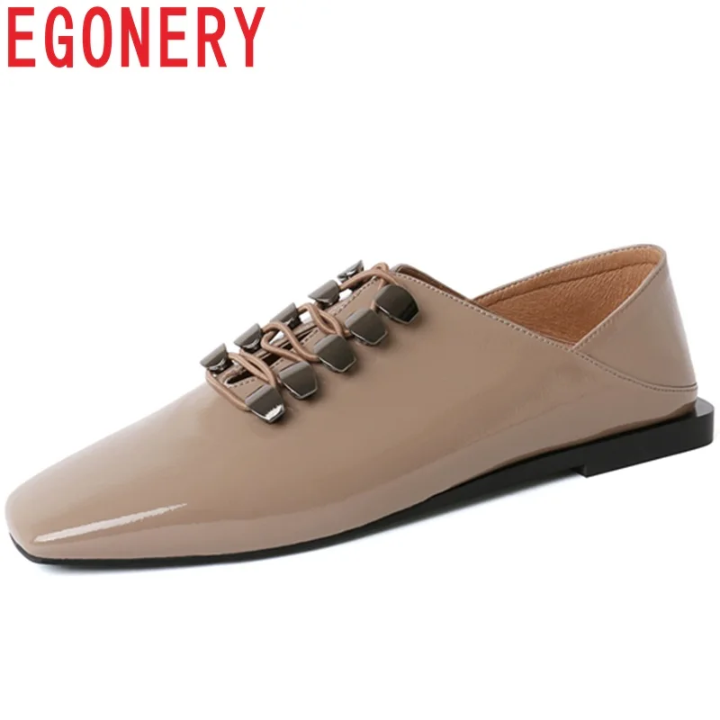 Khaki navy Heißen Frauen Toe Marke Faulenzer Egonery Frau Metall Frühling Platz Dekoration Qualität Flache Herbst Hohe Lace up Blue Schuhe black wqwxHCTI
