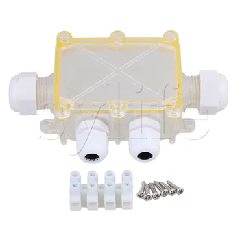 

Transparent Waterproof IP68 4Way Junction Box Connector with Terminal
