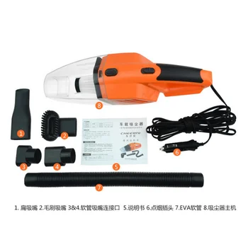 

by DHL or Fedex 50pcs Car Vacuum Cleaner 12V Portable Handheld Wet And Dry 5 Meters Connector Cable with LED Light Multi Dust