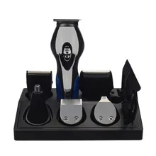 6 в 1 электрическая машинка для стрижки волос USB перезаряжаемая Мужская Парикмахерская Триммер и бритва машинка для стрижки волос