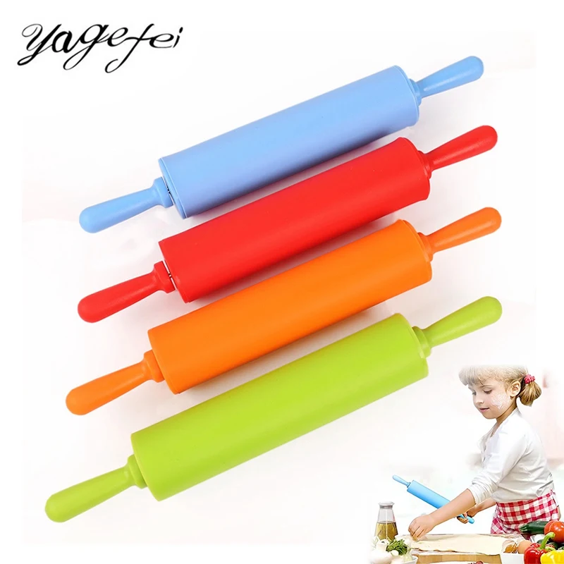 

Silicone Rolling Pin Plastic Handle Silicone Rolling Pin Rolling Pastry Kitchen Cake Roller Dough Baking Tools Patisserie Tools